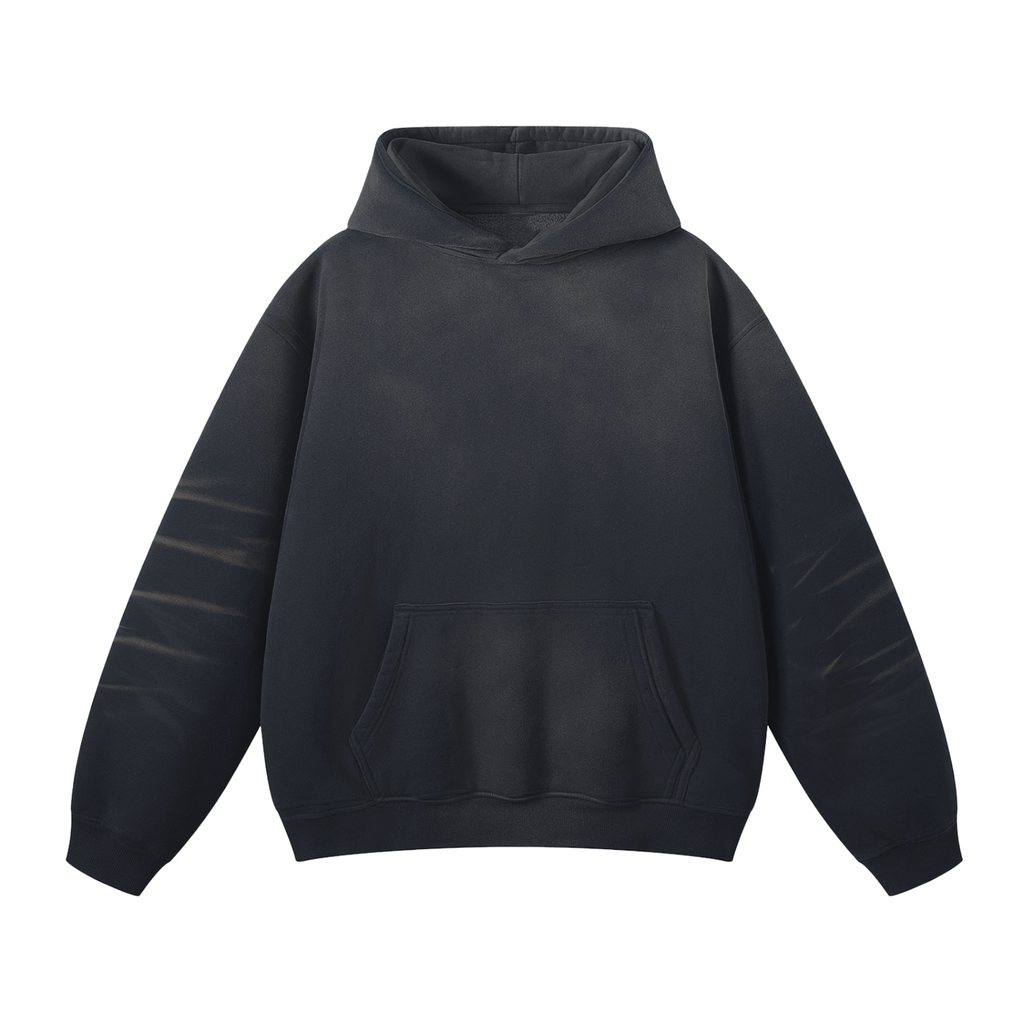 Streetwear Unisex Oversized Solid Color Fleece Hoodie