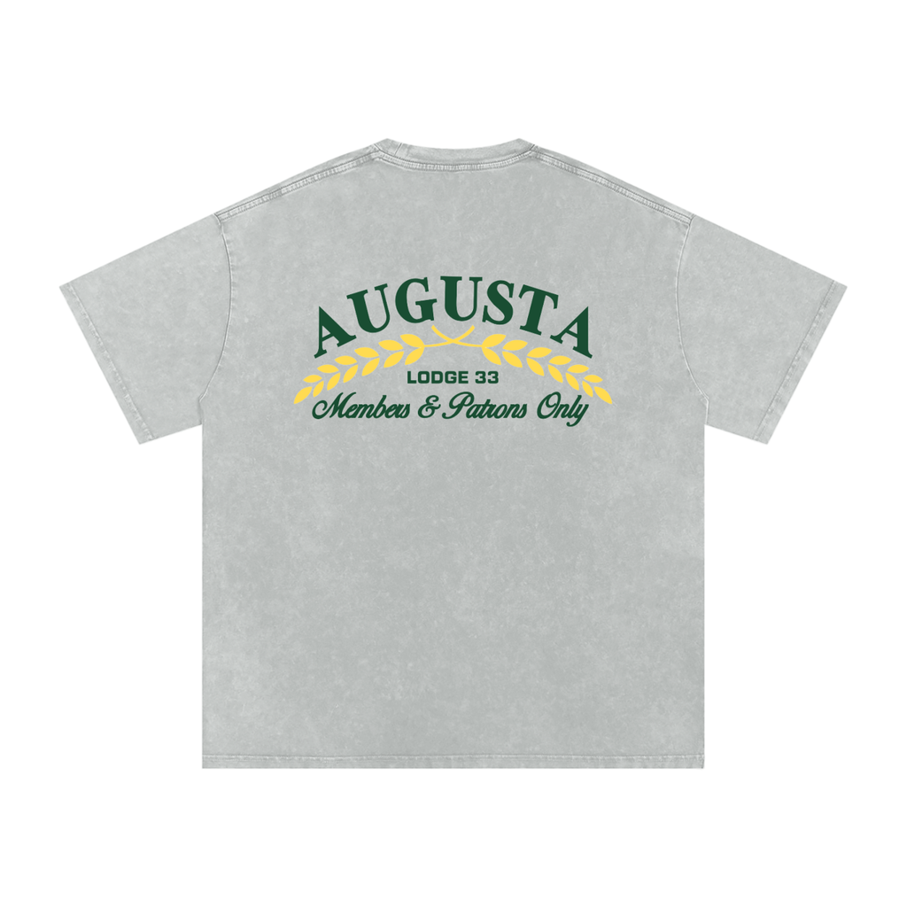 LODGE 33 AUGUSTA TEE - Grey Acid Wash