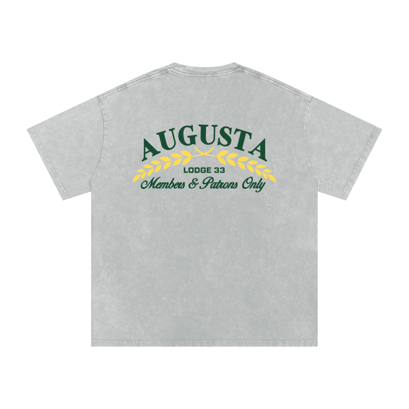 LODGE 33 AUGUSTA TEE - Grey Acid Wash