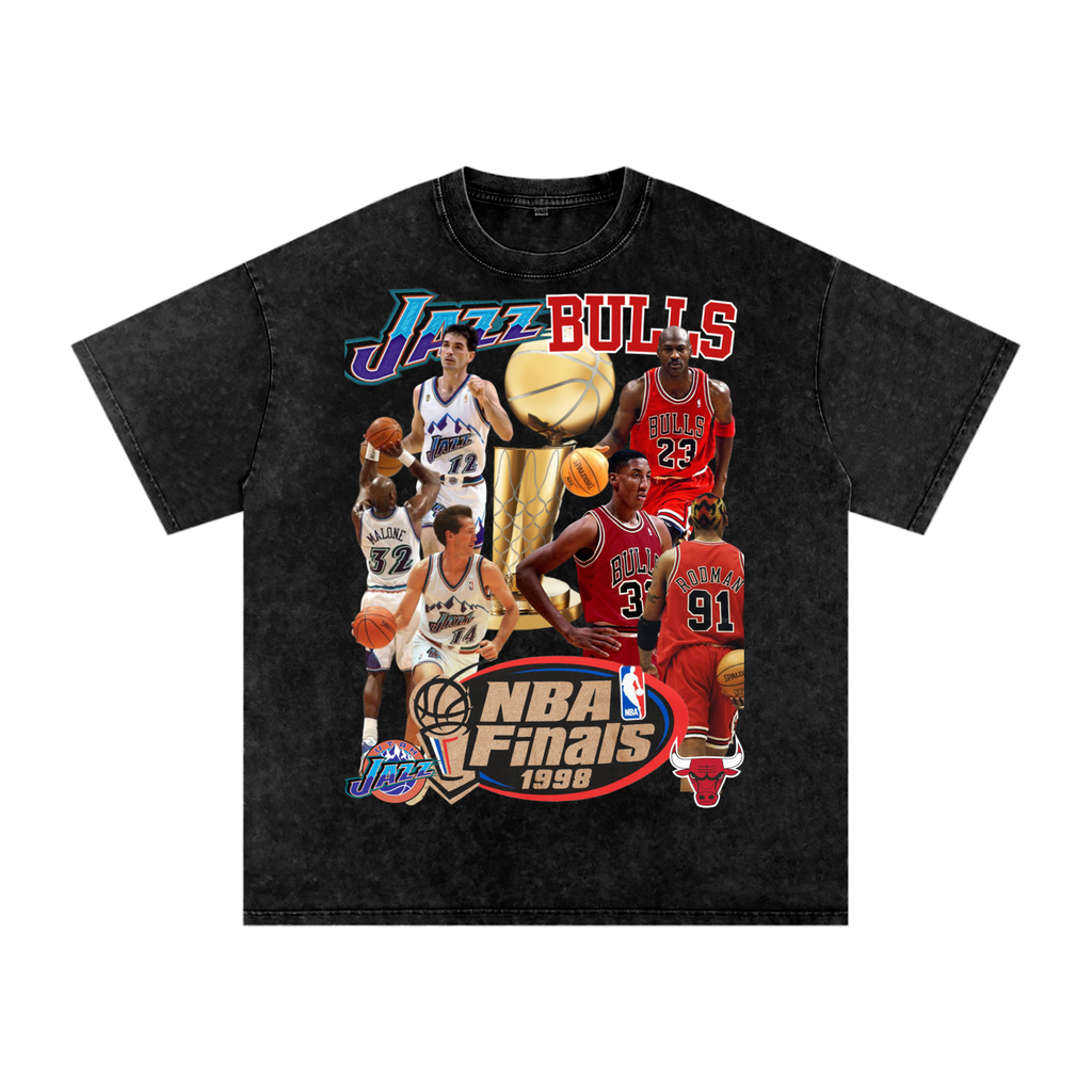 Snow Washed Oversized Cotton T-Shirt