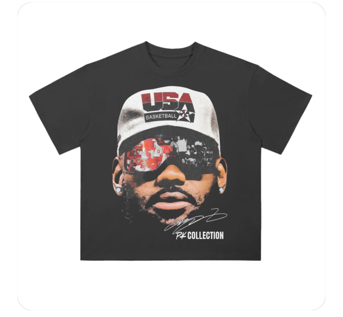Big Face Lebron USA Graphic Tee